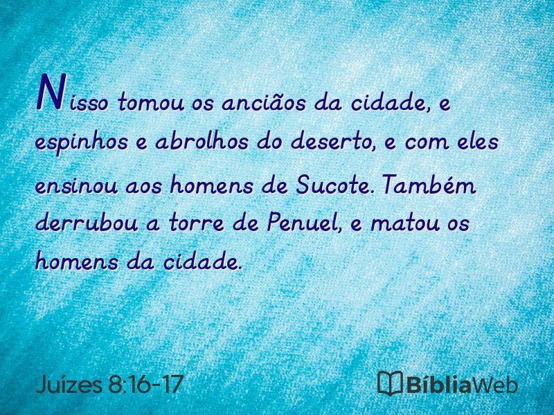 Juízes 8:16-17 em imagem para compartilhar