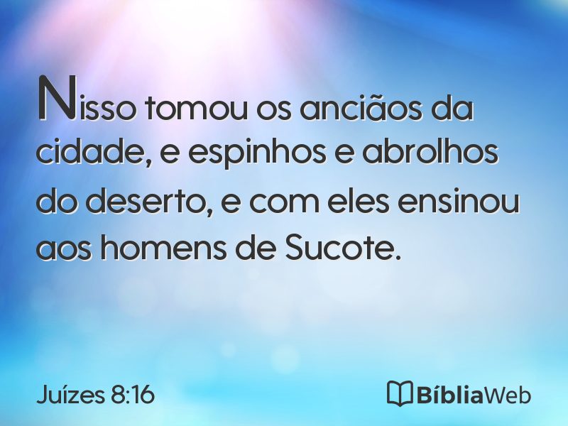 Juízes 8:16 em imagem para compartilhar