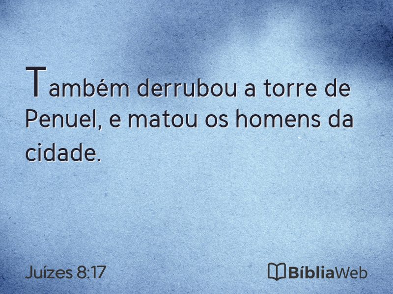 Juízes 8:17 em imagem para compartilhar
