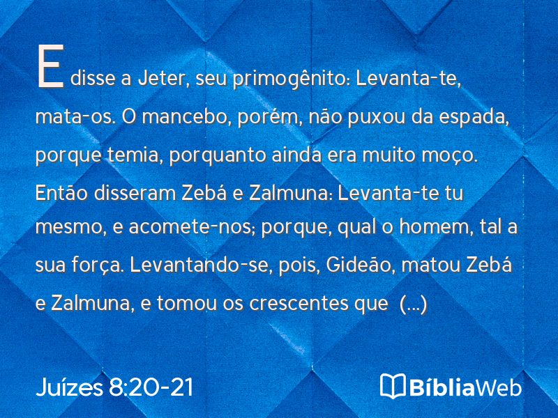 Juízes 8:20-21 em imagem para compartilhar