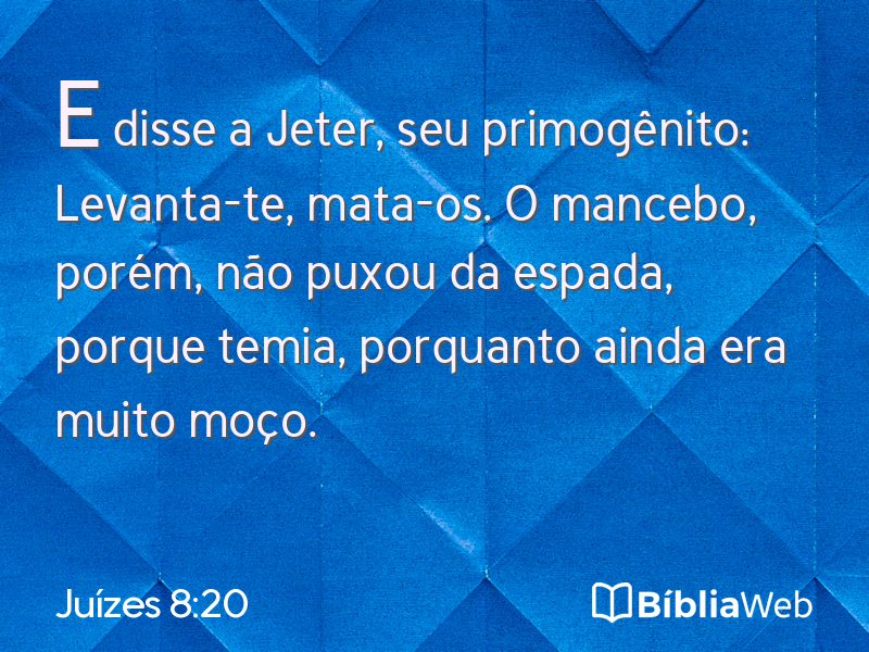 Juízes 8:20 em imagem para compartilhar