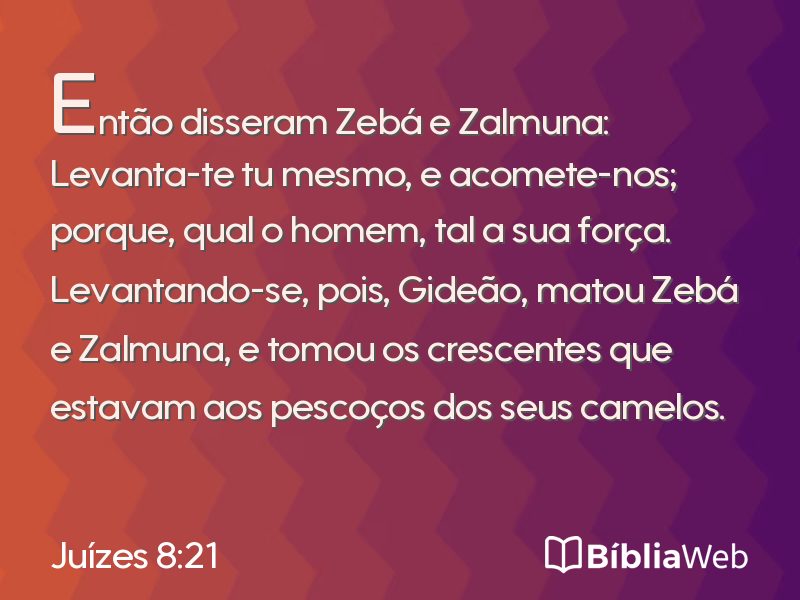 Juízes 8:21 em imagem para compartilhar