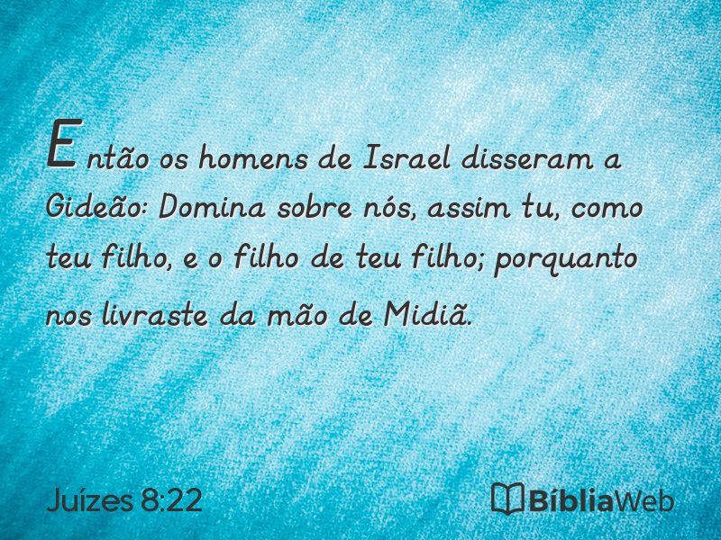 Juízes 8:22 em imagem para compartilhar