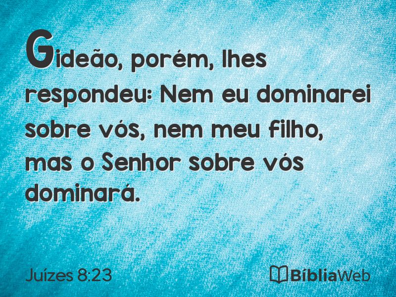 Juízes 8:23 em imagem para compartilhar