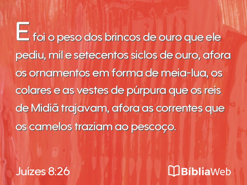 Juízes 8:26 em imagem para compartilhar
