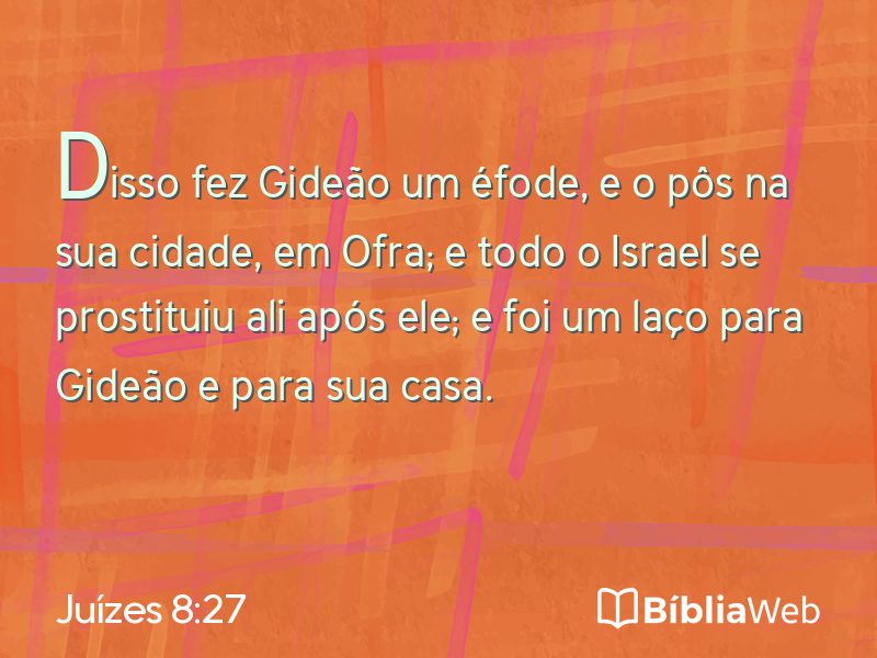 Juízes 8:27 em imagem para compartilhar