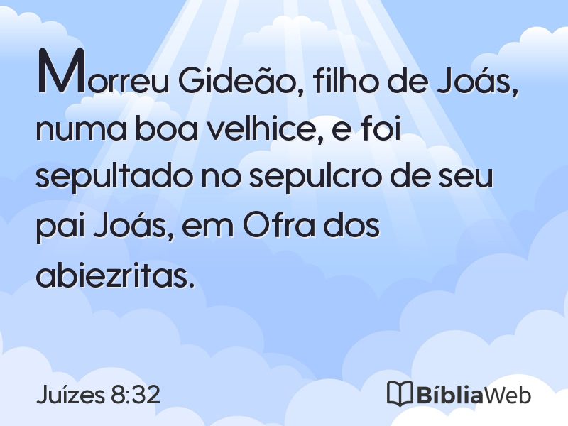 Juízes 8:32 em imagem para compartilhar