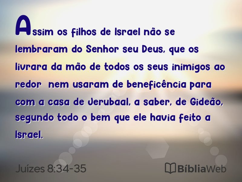 Juízes 8:34-35 em imagem para compartilhar