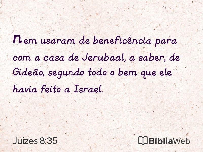 Juízes 8:35 em imagem para compartilhar
