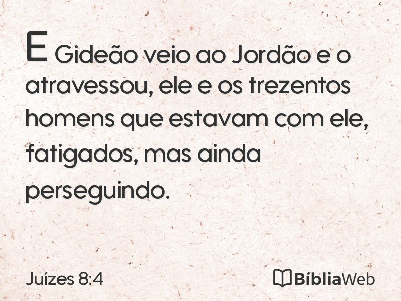 Juízes 8:4 em imagem para compartilhar