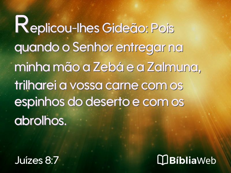 Juízes 8:7 em imagem para compartilhar