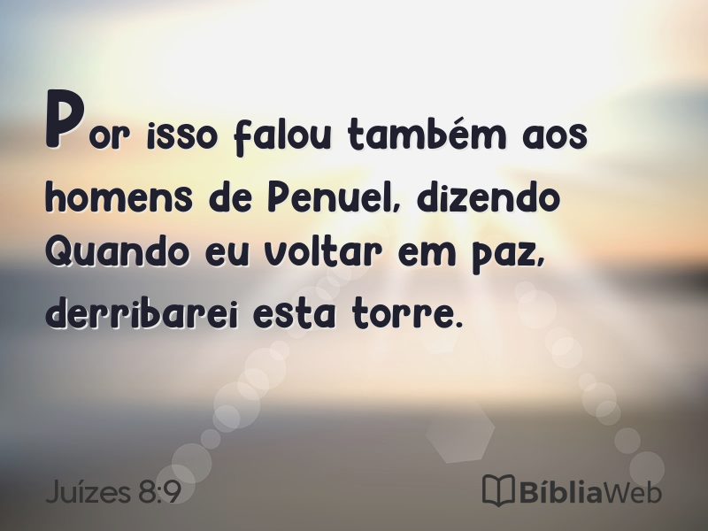 Juízes 8:9 em imagem para compartilhar