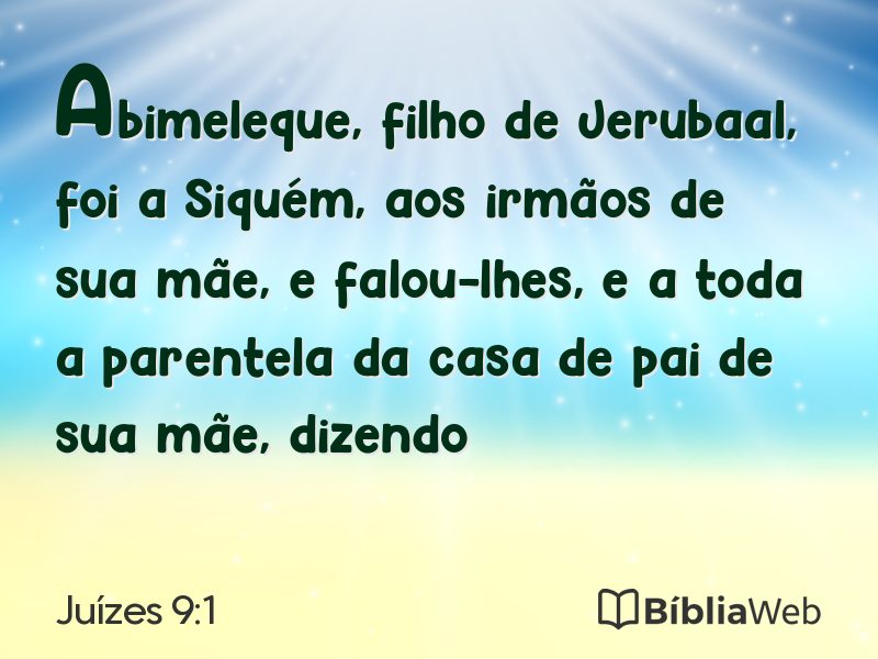 Juízes 9:1 em imagem para compartilhar