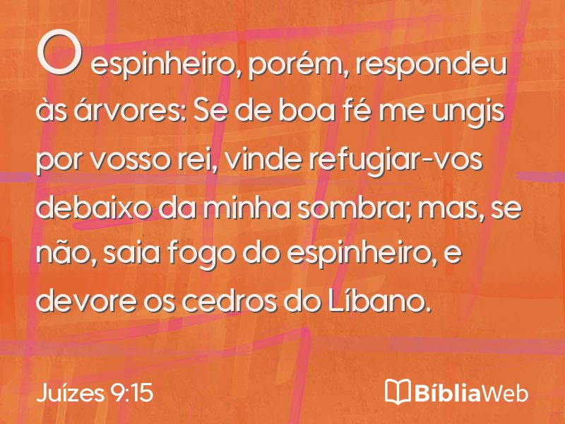 Juízes 9:15 em imagem para compartilhar