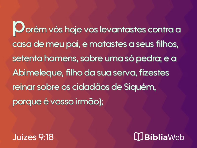 Juízes 9:18 em imagem para compartilhar