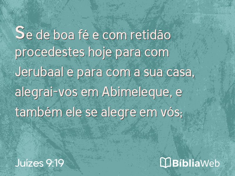 Juízes 9:19 em imagem para compartilhar