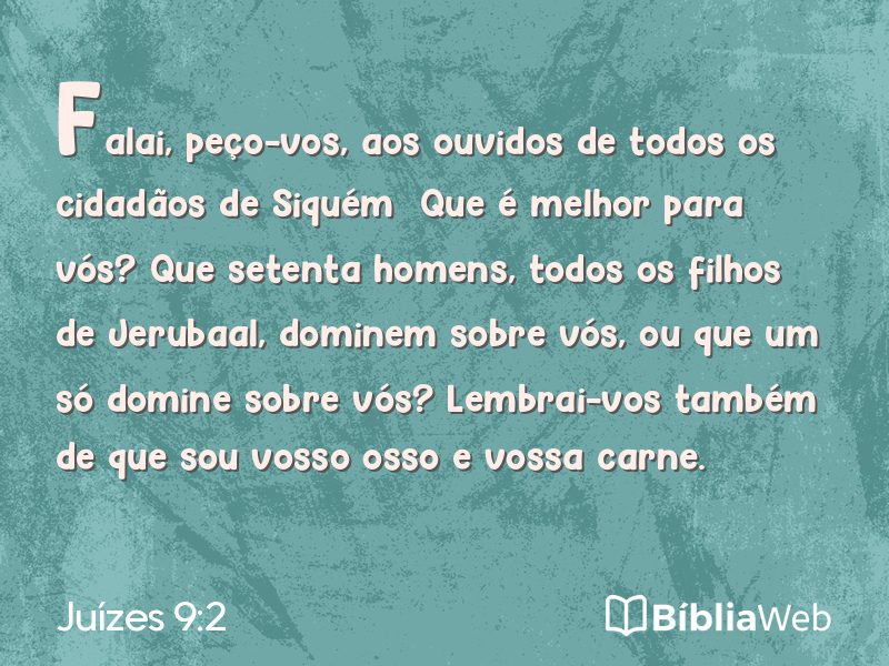 Juízes 9:2 em imagem para compartilhar