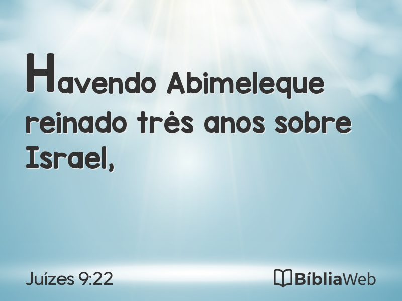 Juízes 9:22 em imagem para compartilhar