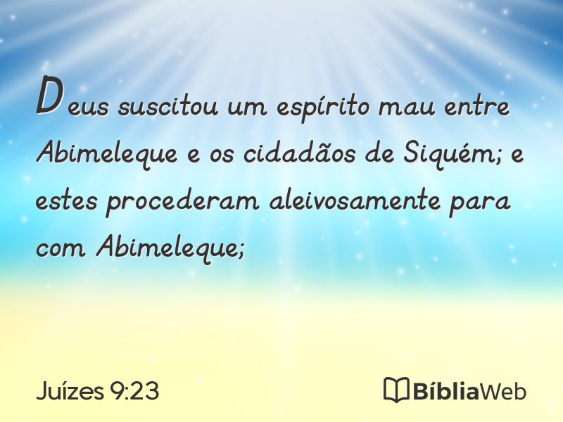 Juízes 9:23 em imagem para compartilhar