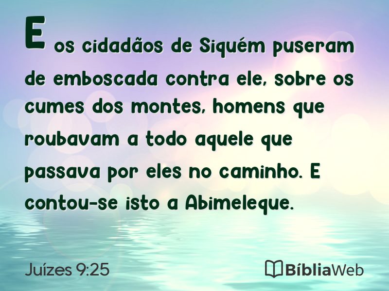 Juízes 9:25 em imagem para compartilhar