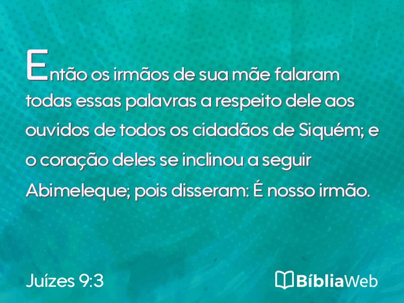 Juízes 9:3 em imagem para compartilhar
