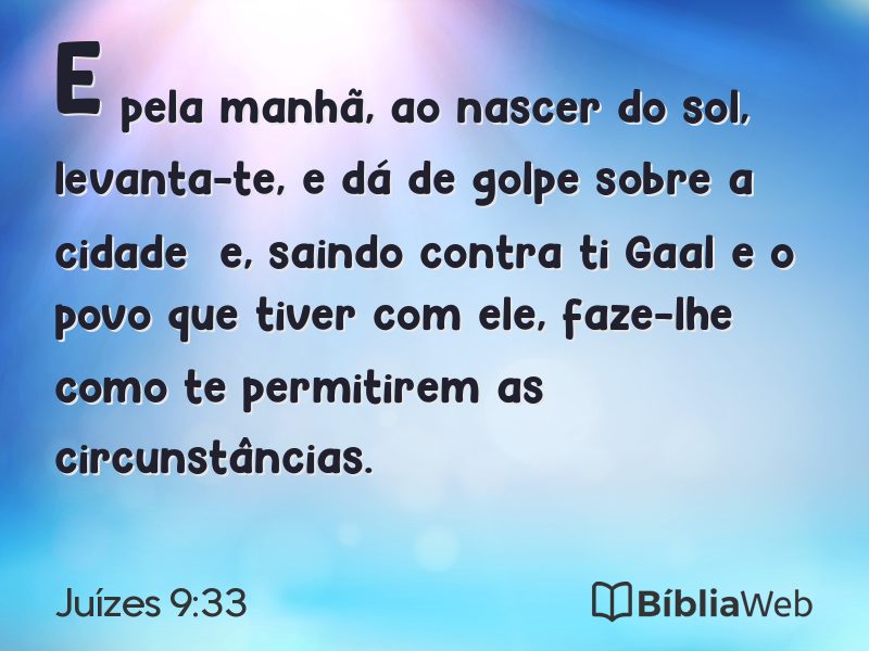 Juízes 9:33 em imagem para compartilhar