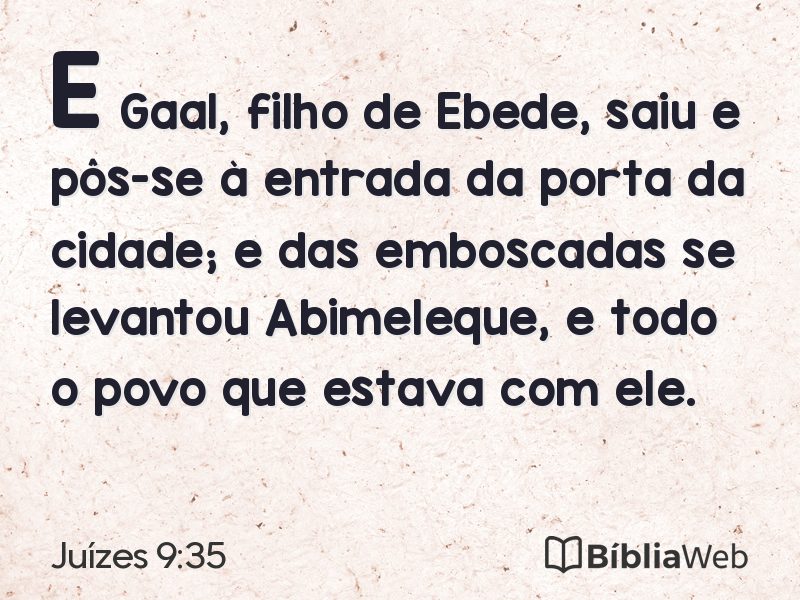 Juízes 9:35 em imagem para compartilhar