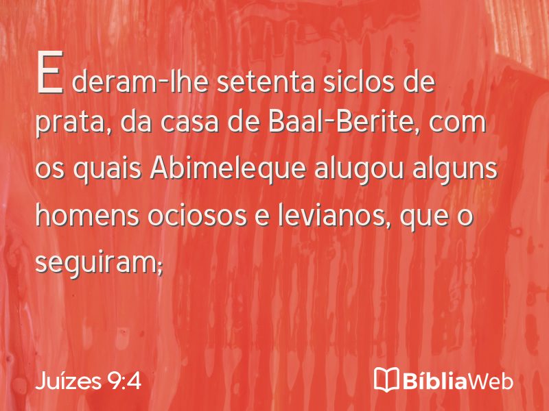 Juízes 9:4 em imagem para compartilhar