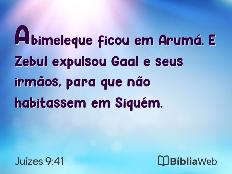 Juízes 9:41 em imagem para compartilhar