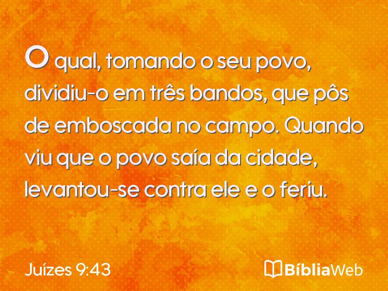 Juízes 9:43 em imagem para compartilhar