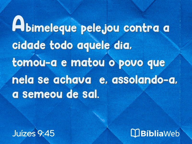 Juízes 9:45 em imagem para compartilhar
