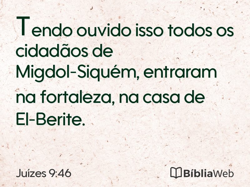Juízes 9:46 em imagem para compartilhar
