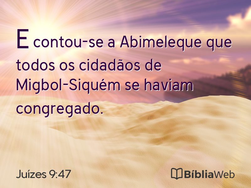 Juízes 9:47 em imagem para compartilhar