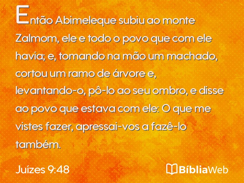 Juízes 9:48 em imagem para compartilhar