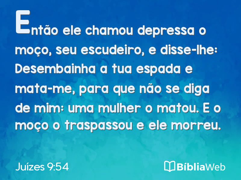 Juízes 9:54 em imagem para compartilhar