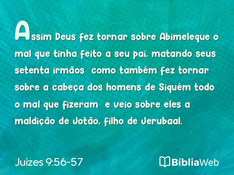 Juízes 9:56-57 em imagem para compartilhar
