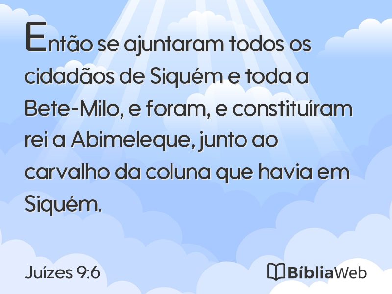 Juízes 9:6 em imagem para compartilhar