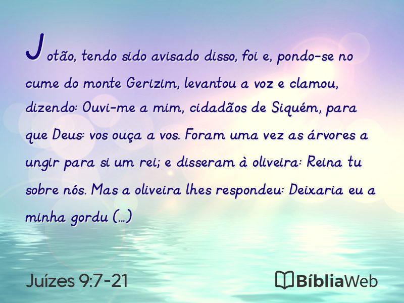 Juízes 9:7-21 em imagem para compartilhar