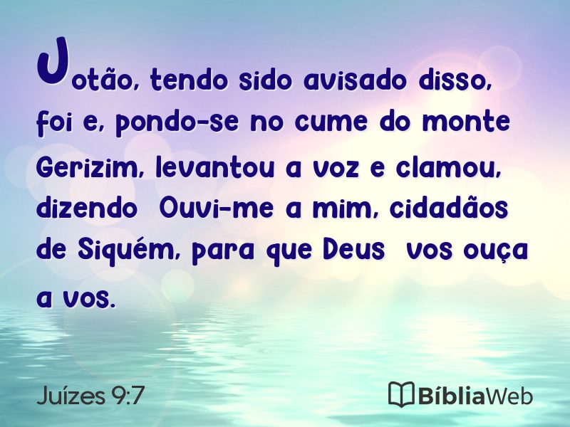 Juízes 9:7 em imagem para compartilhar
