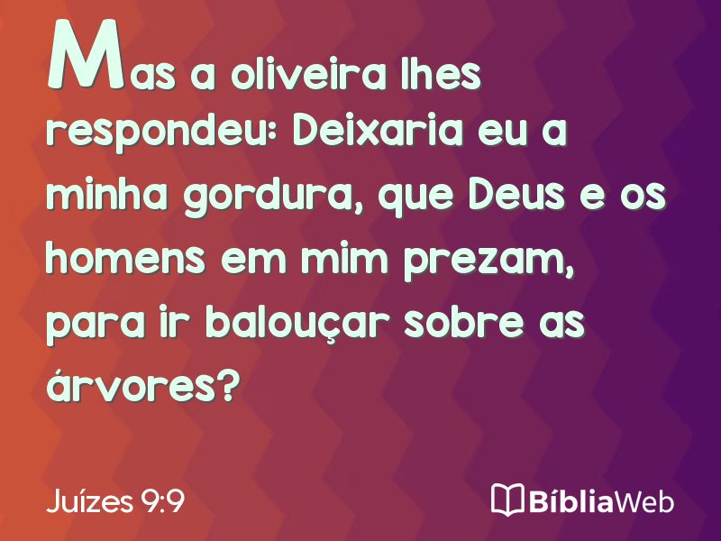 Juízes 9:9 em imagem para compartilhar