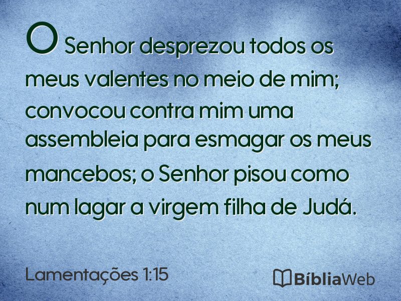Lamentações 1:15 em imagem para compartilhar