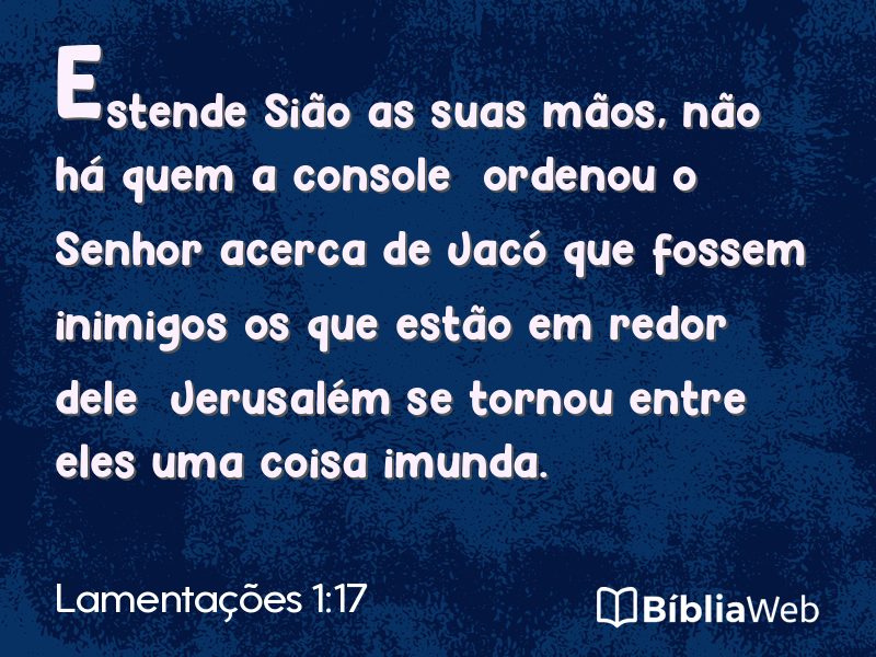 Lamentações 1:17 em imagem para compartilhar