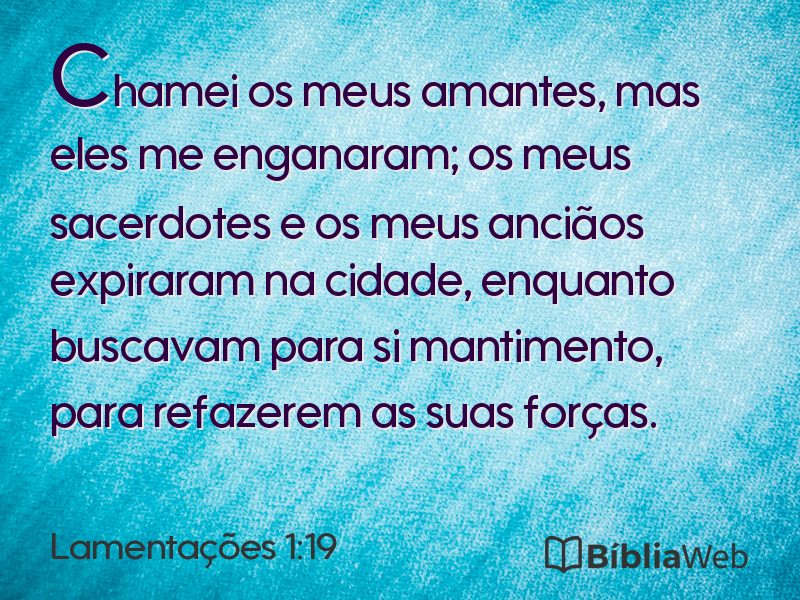 Lamentações 1:19 em imagem para compartilhar