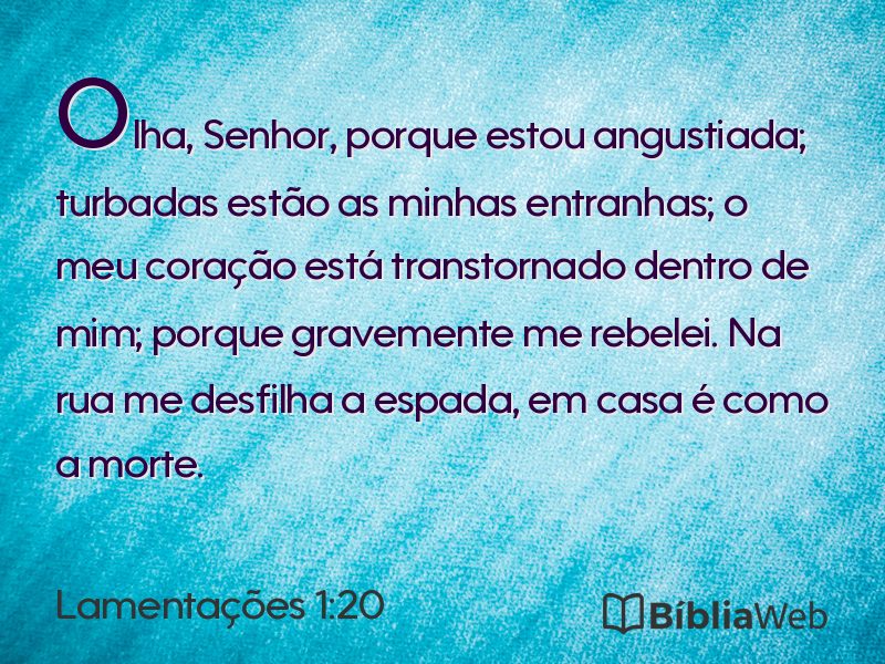 Lamentações 1:20 em imagem para compartilhar