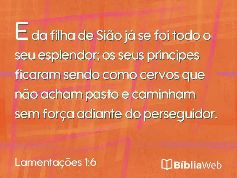 Lamentações 1:6 em imagem para compartilhar