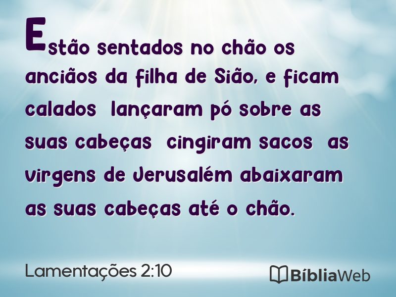 Lamentações 2:10 em imagem para compartilhar