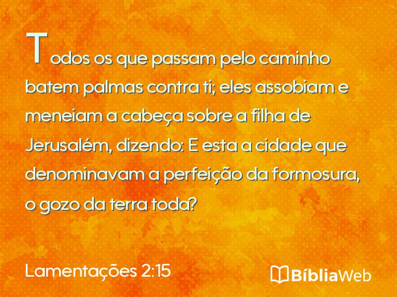 Lamentações 2:15 em imagem para compartilhar