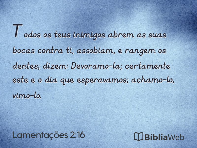 Lamentações 2:16 em imagem para compartilhar