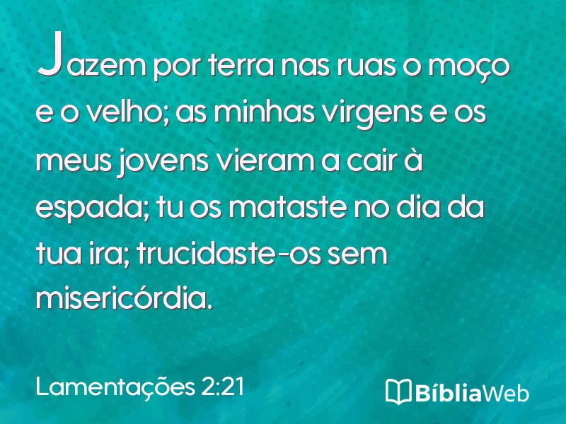 Lamentações 2:21 em imagem para compartilhar