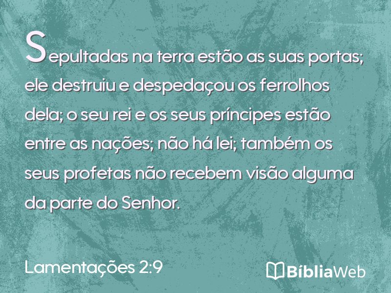 Lamentações 2:9 em imagem para compartilhar